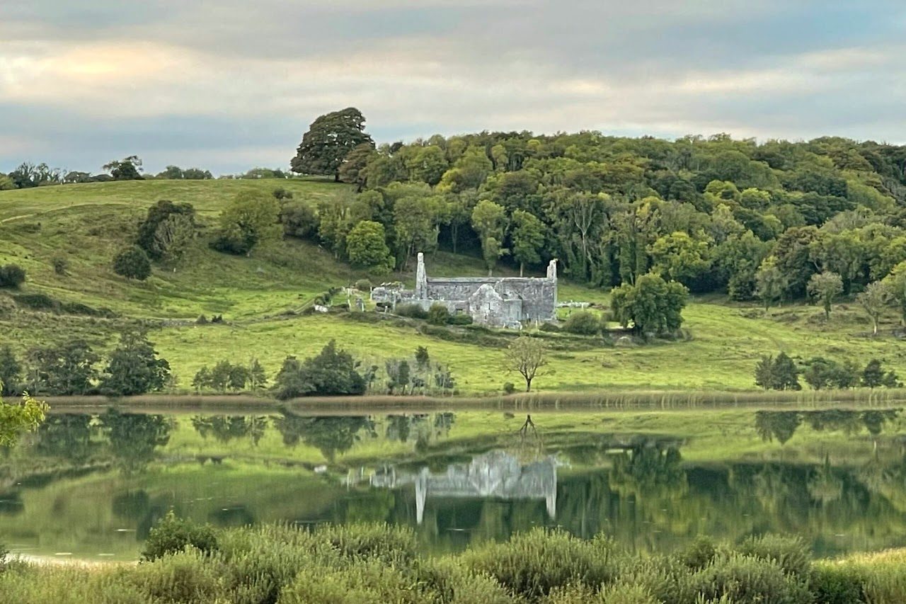 Killone Abbey reflected in the lake
