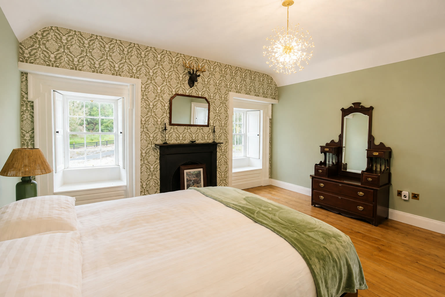 A guest bedroom at Newhall